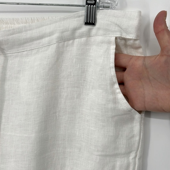 Iximo 100% Linen Paperbag Pants Women’s Size XXL in White New Without Tags! - Picture 6 of 10